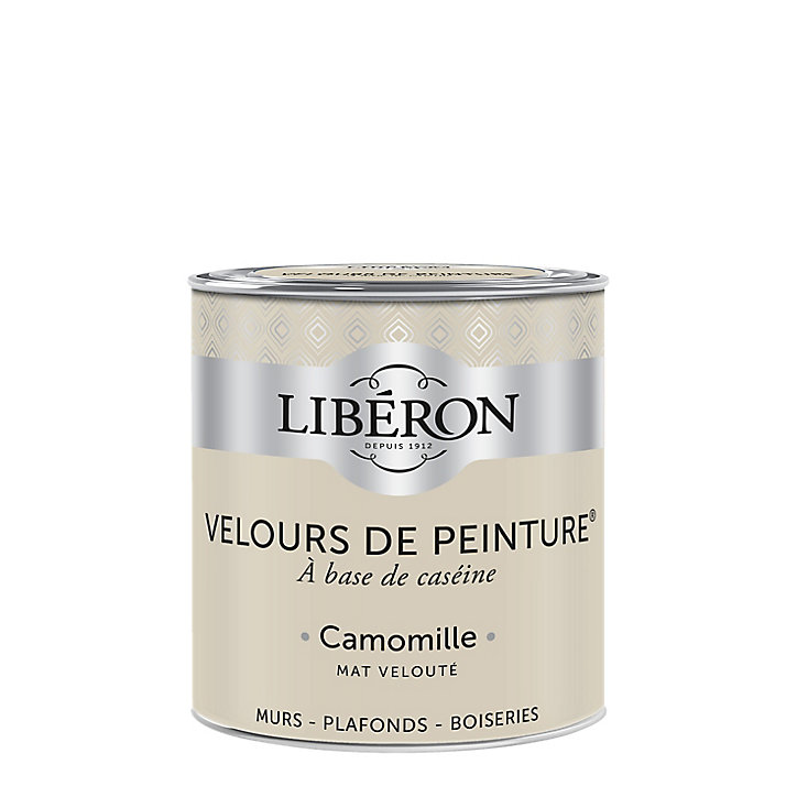 Peinture murs, plafonds et boiseries Velours de peinture beige camomille Libéron 0,5L