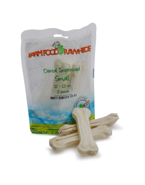 Farm Food Rawhide Dental Impressed Rund - Hondensnacks