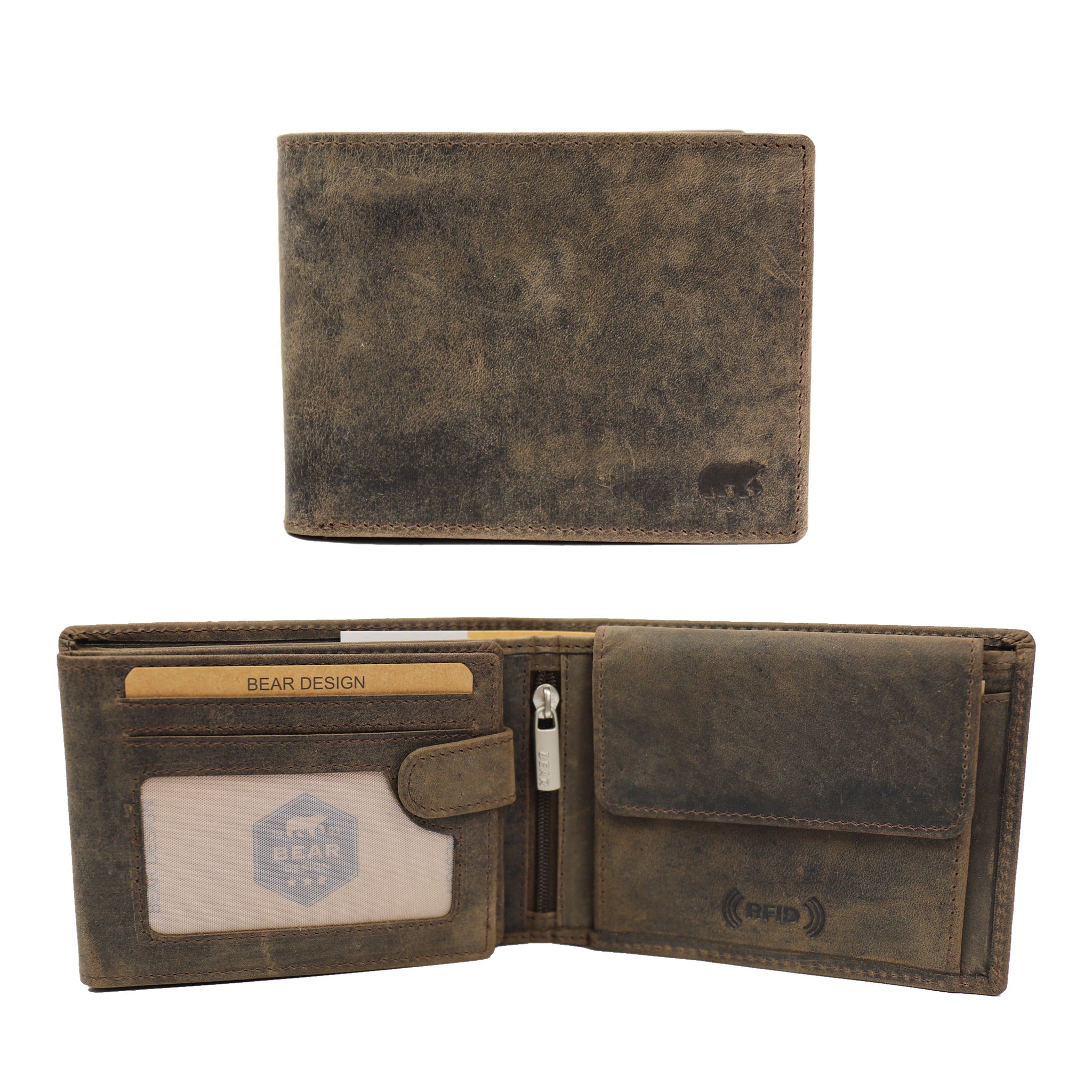 Billfold 'Tijn' bruin Bruin