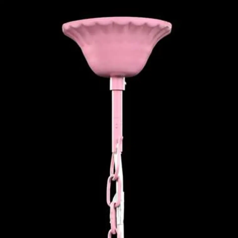 vidaXL - Kunstmatige Kristallen Glazen Plafondlamp - Roze - Glas