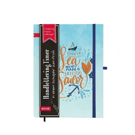 Roth Handlettering-Timer, 16,5 x 23,0 cm, 1 Woche 1 Seite, immerwährend, Sea