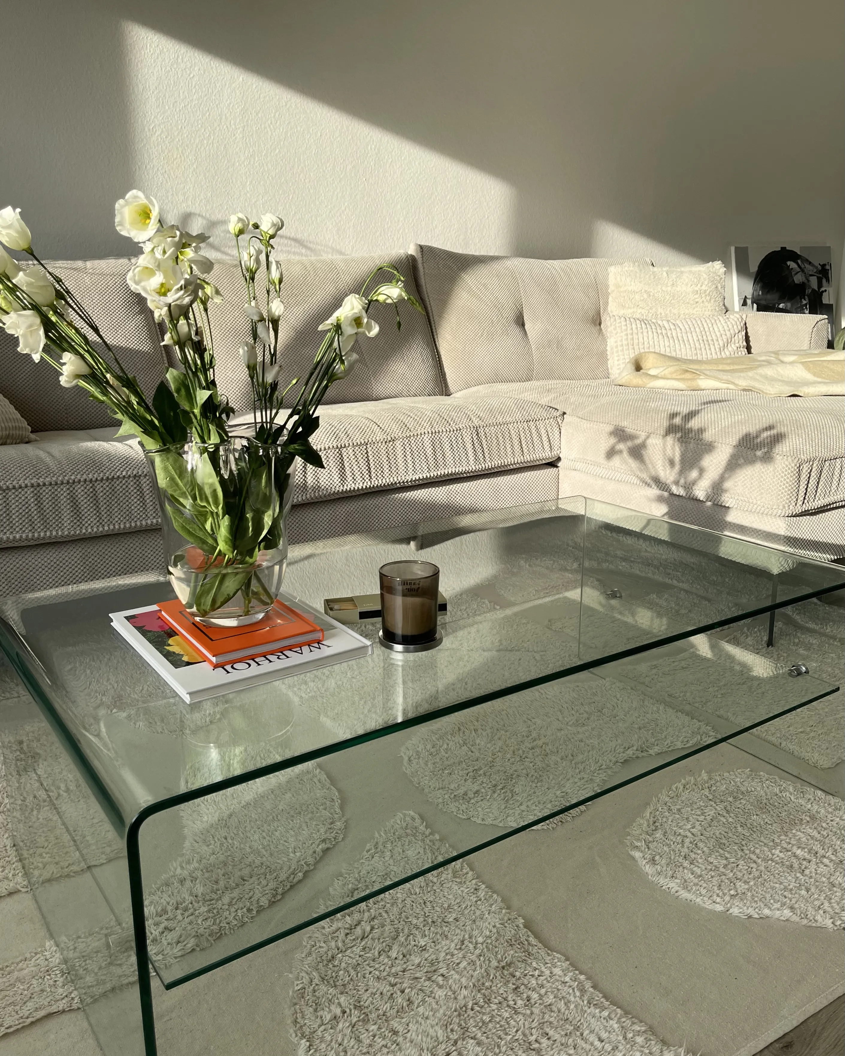 Vloerkleed DIYADIN Beige 160 x 230 cm Katoen