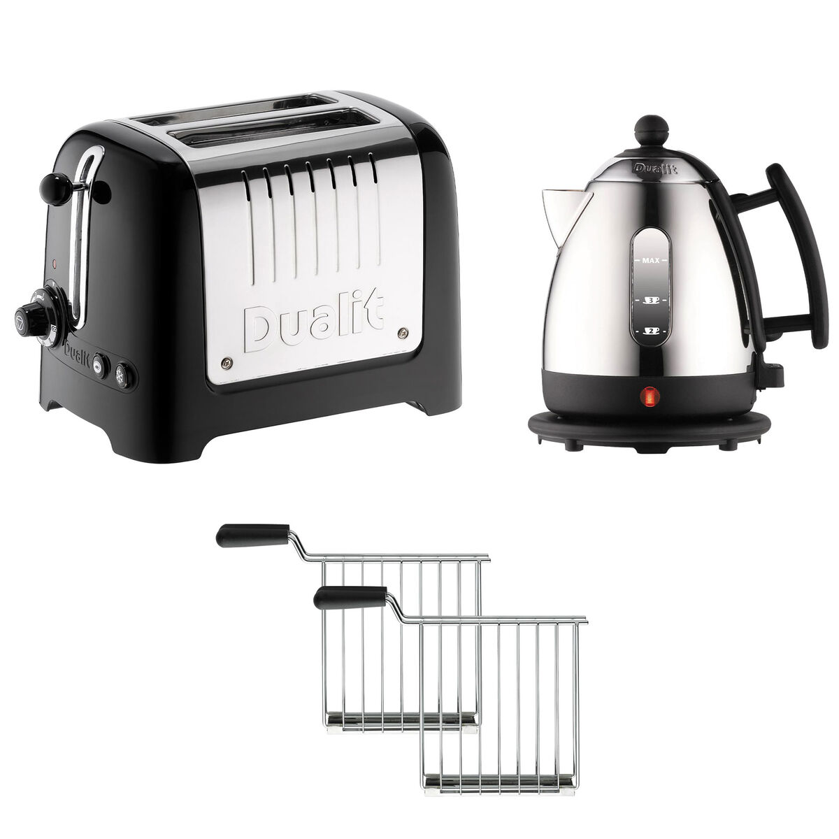 Dualit Pakke med vannkoker og brødrister, svart