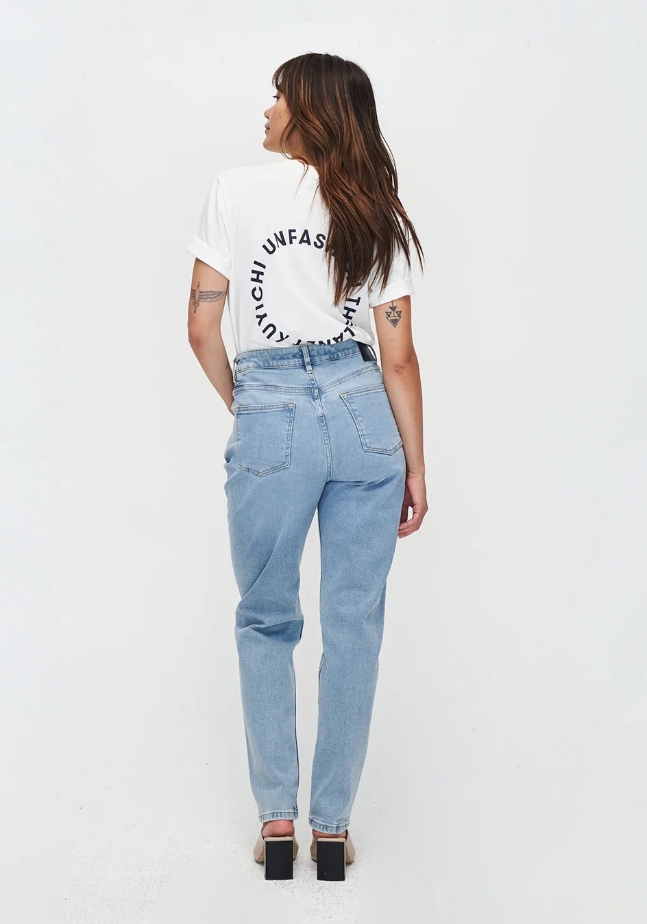 Kuyichi Damen-Jeans Nora Mom Fit Bright Blue