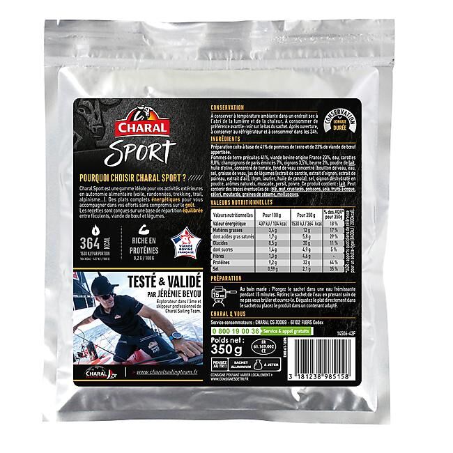 CHARAL SPORT - PARMENTIER DE BOEUF 350 G