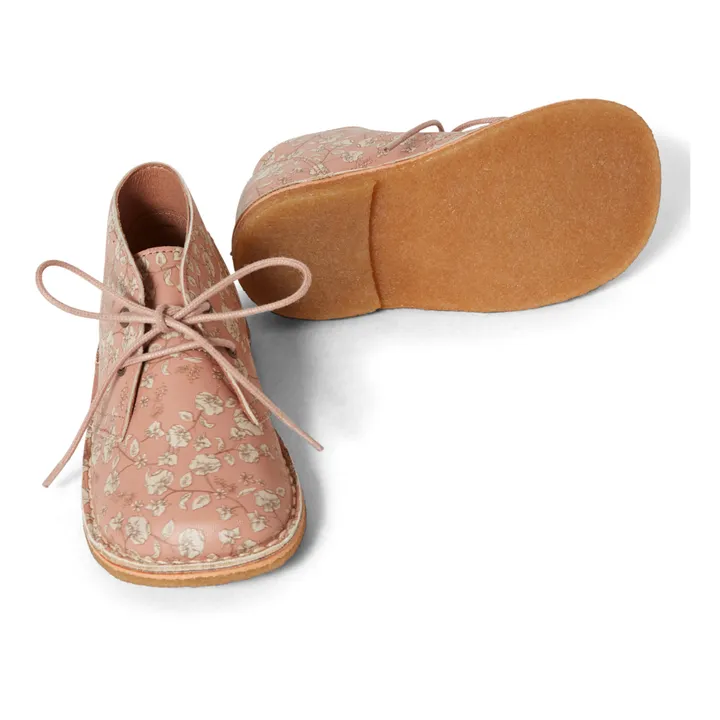 Konges Sløjd Bottines à Lacets en Cuir Chaton | Rose pêche