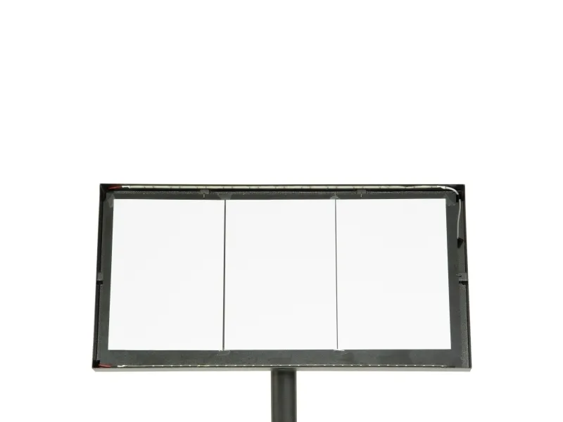 Securit® 3xA4 COATED STEEL belyst informationsdisplay