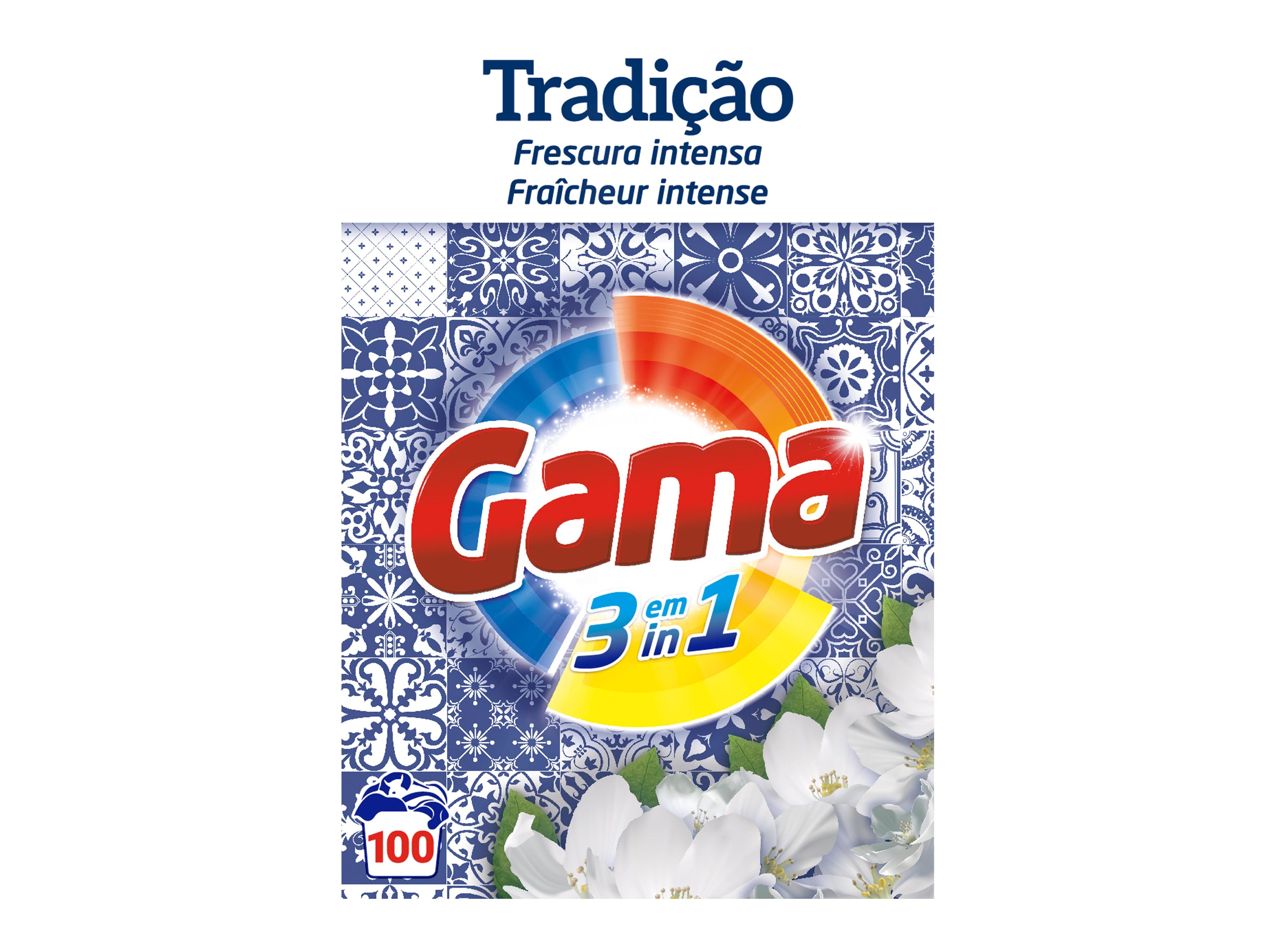 DETERGENTE ROUPA MÁQUINA PÓ GAMA TRADIÇÃO 100DOSES