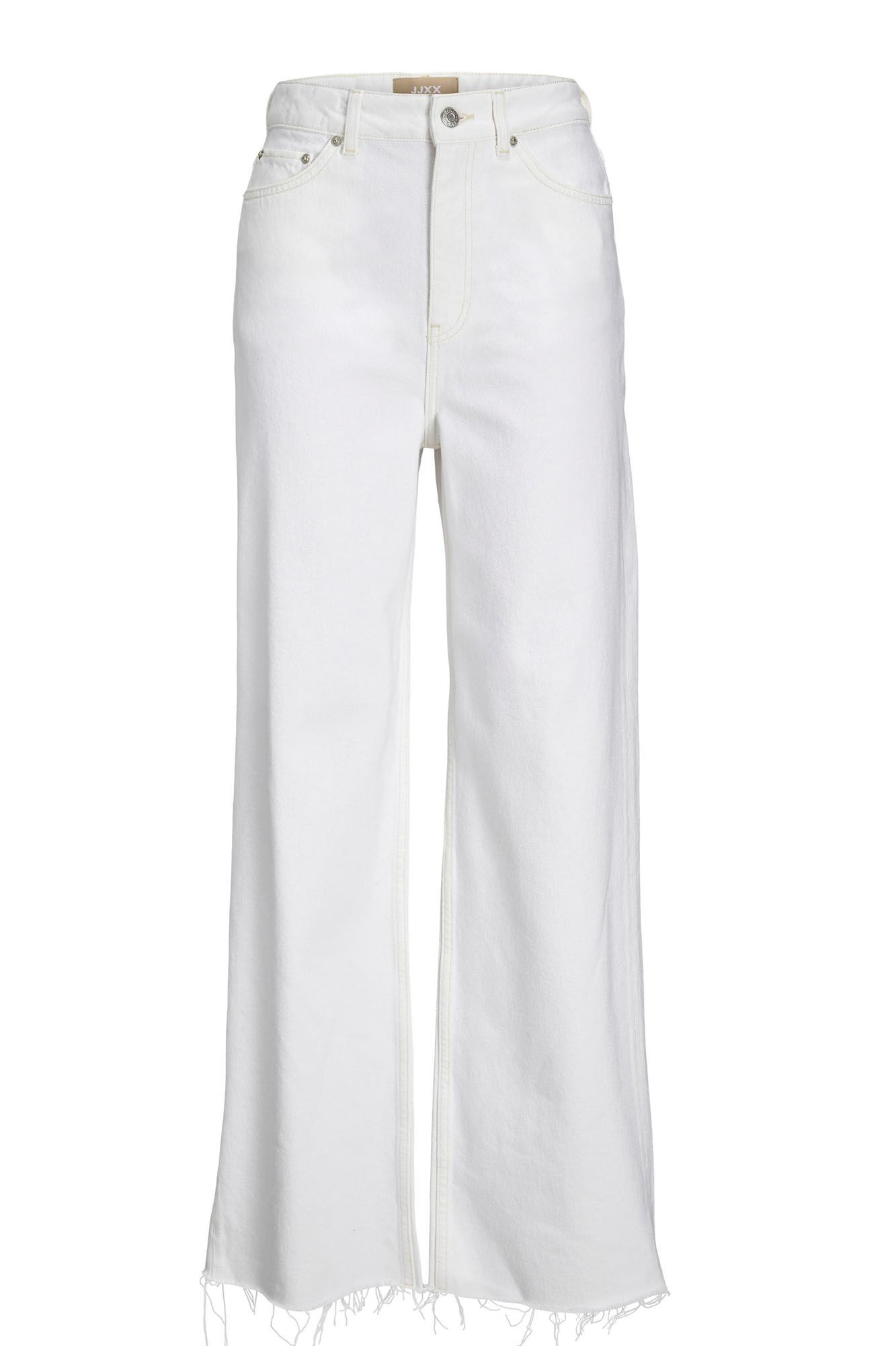 calça jeans branca de perna larga