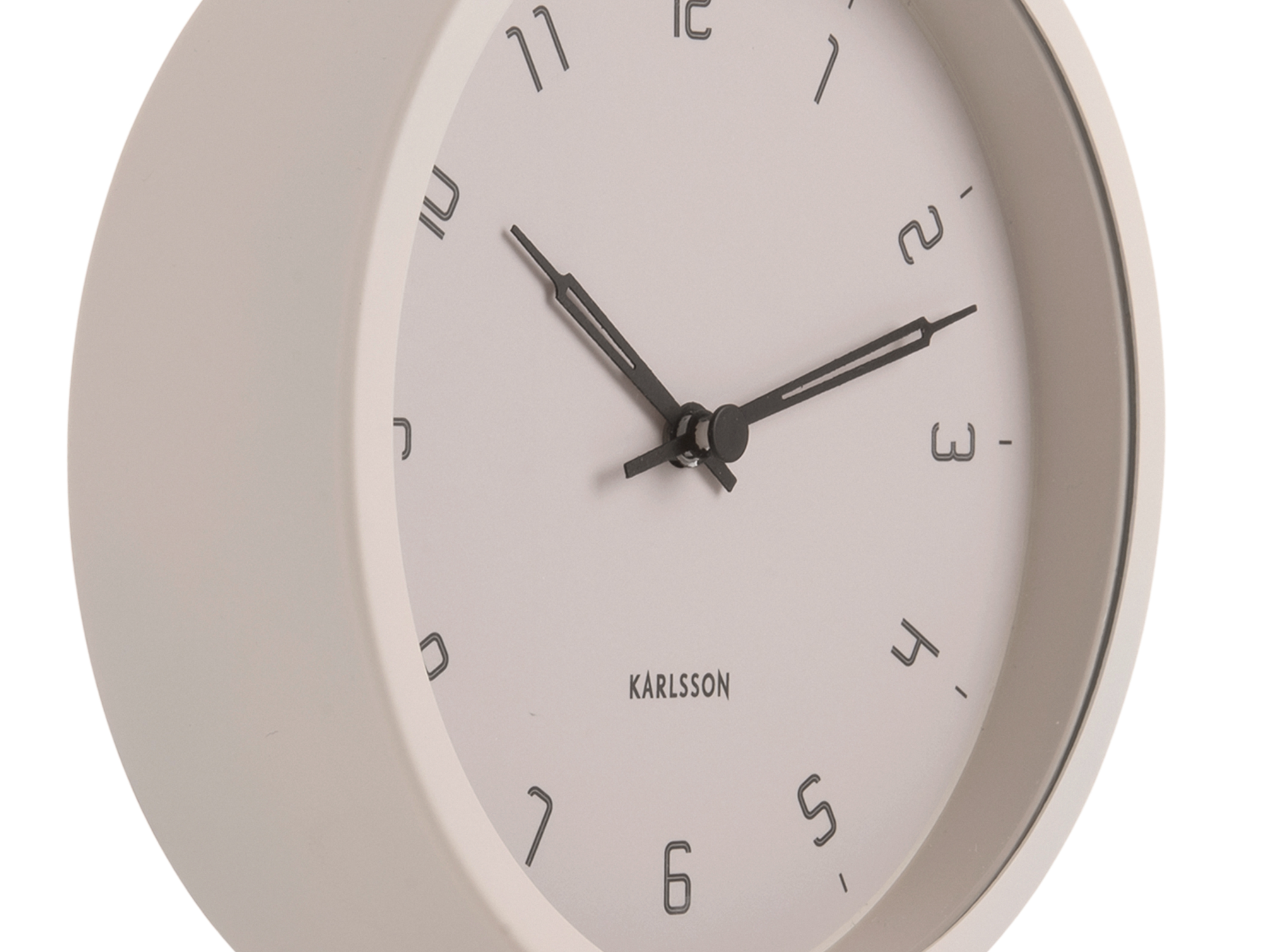 Table clock Stark iron matt warm grey