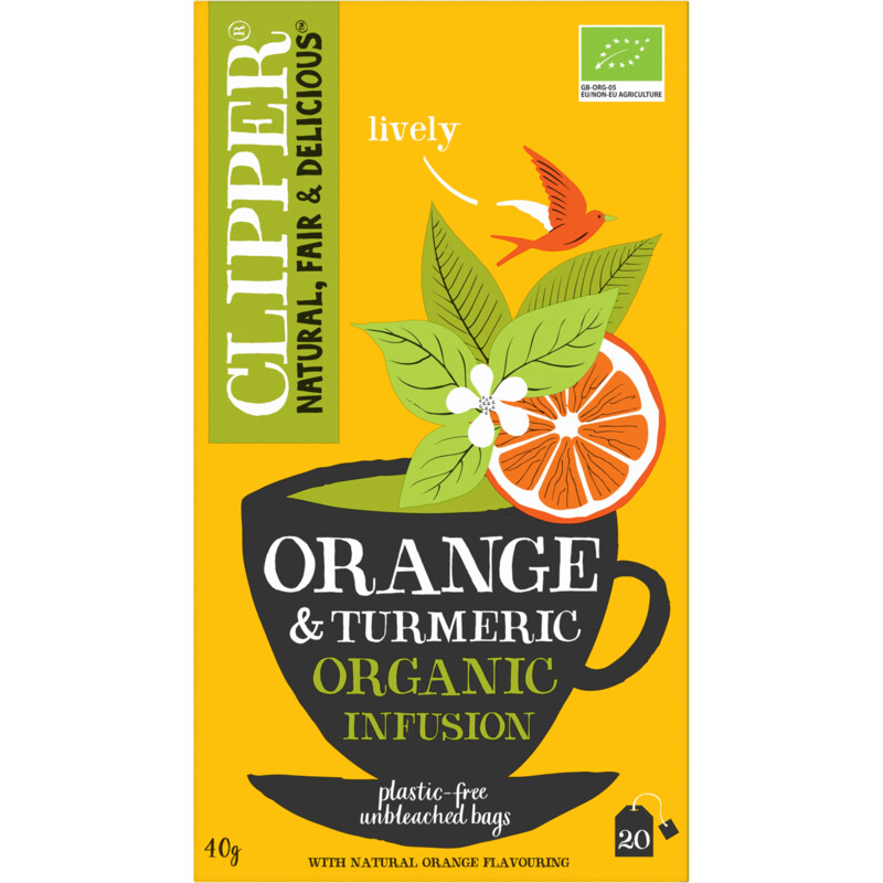 Clipper Orange & turmeric organic infusion