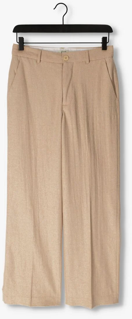 SCOTCH & SODA beige scotch & soda pantalon edie - high rise wide-leg trousers in structured quality