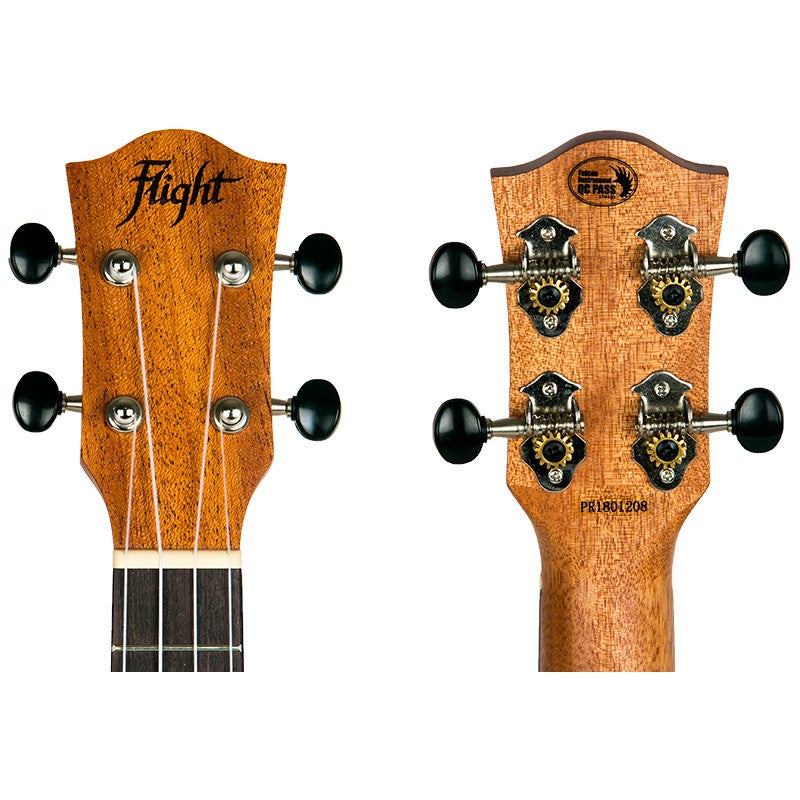 Flight Designer Series DUS371 Mahogany sopraan ukelele met gigbag