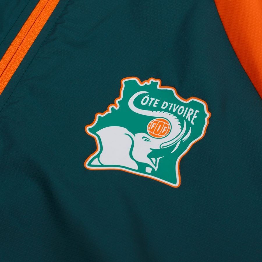 Côte D'Ivoire Veste Avant-Match Woven Anthem Africa Cup of Nations 2025 - Vert/Orange