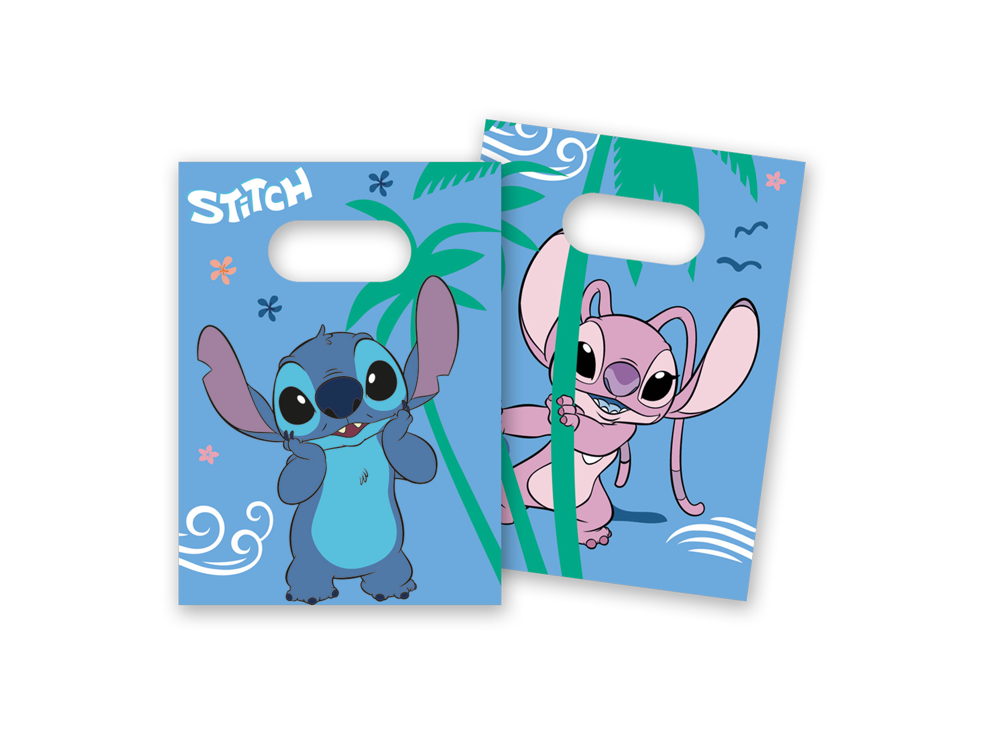 SACOS PRENDA STITCH PAPEL 4 UNIDADES