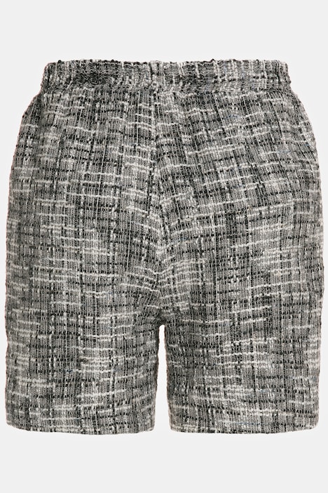 Bouclé-Bermuda, weites Bein, Metallic-Effekt