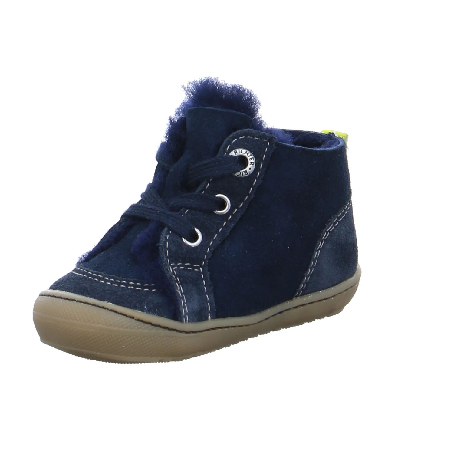 RICHTER Kleinkinder-Winter-Bottine Dunkelblau Leder  Winterbottine