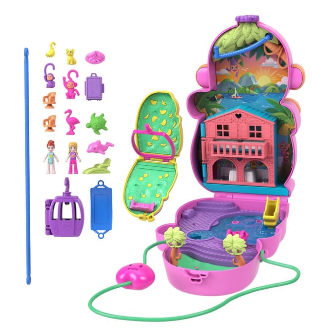 Polly Pocket - 35 Jahre - Affenmama und Baby - Spielset