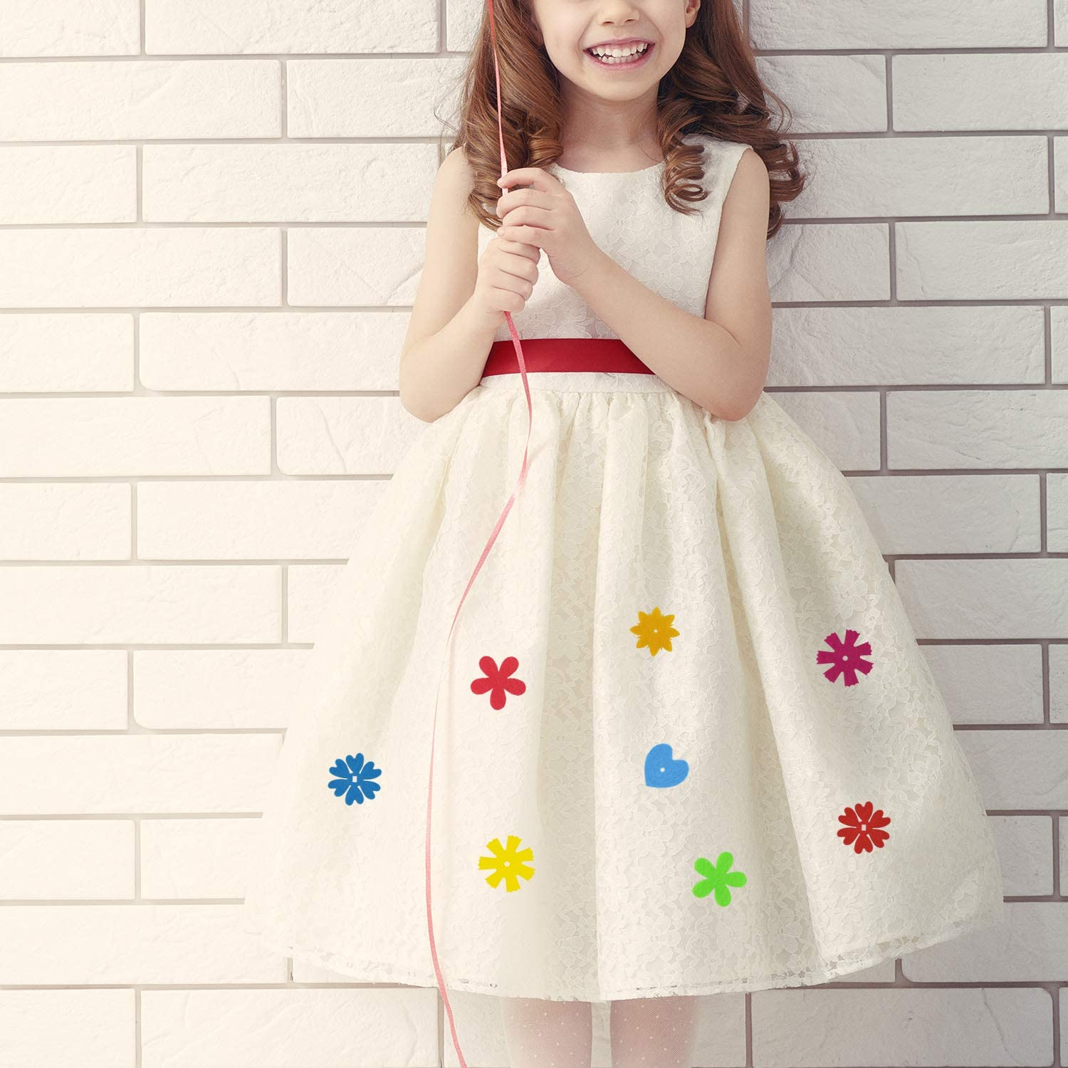 (30er Set) Bastel Filz Figuren Bunte DIY Frühlings Deko - Blumen
