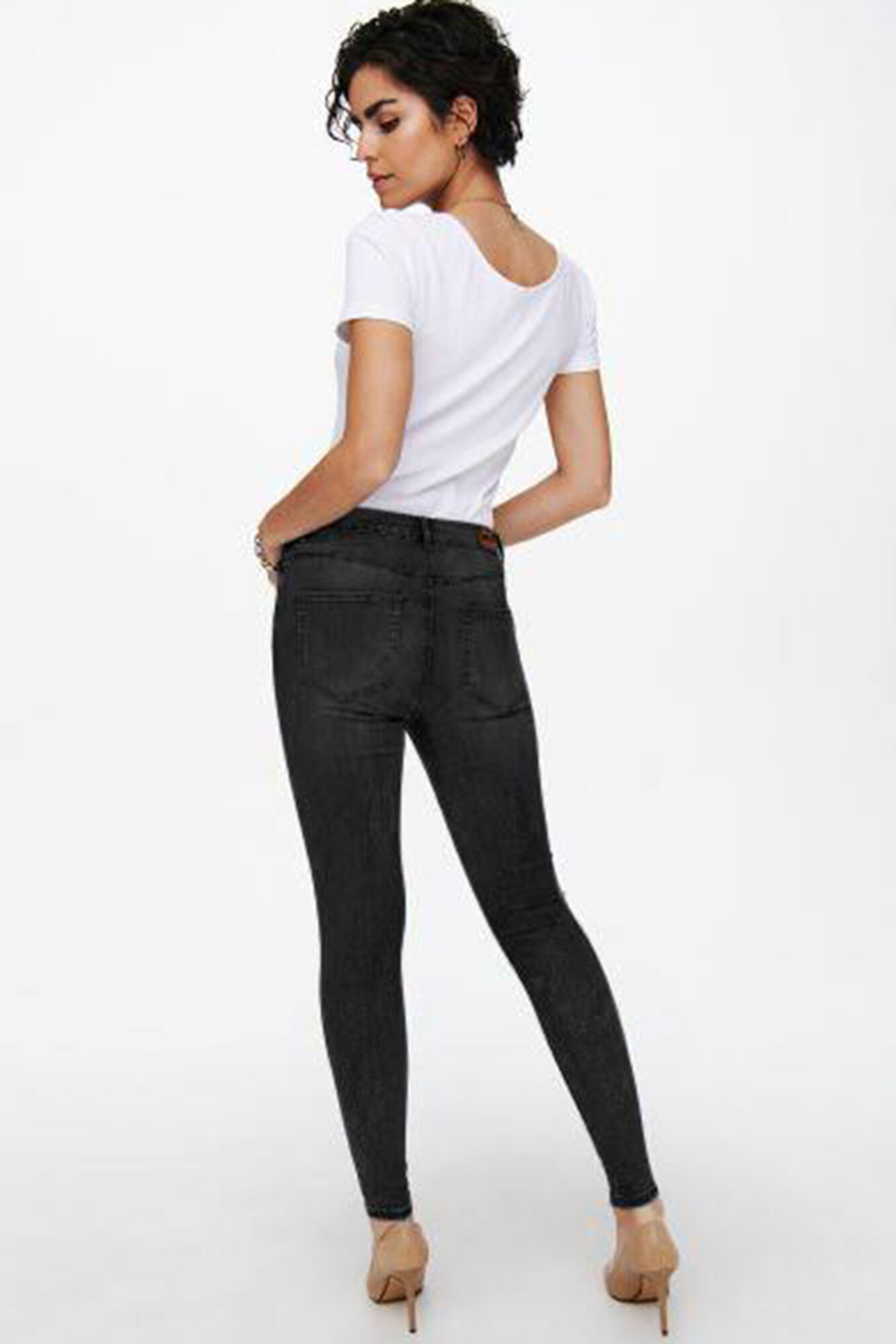 Calça jeans skinny de cintura alta
