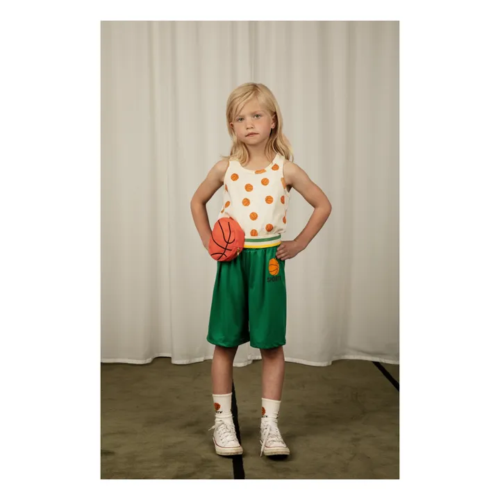 Mini Rodini Débardeur Basketball Coton Bio | Ecru
