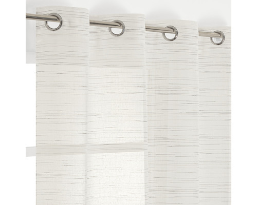 Sjaal met oogjes, gebroken wit, transparant, 140 x 245 cm