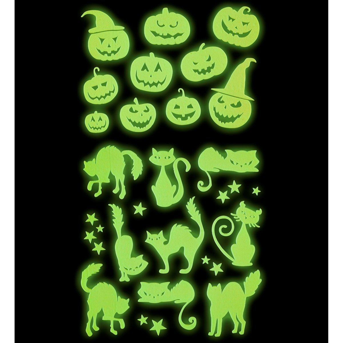 Halloween Stickers Glow In The Dark 21cm