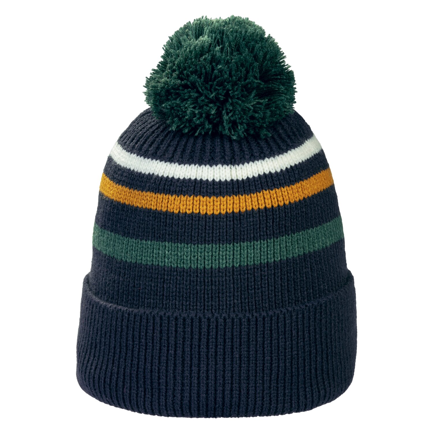 black forest Strickmütze mit Bommel  - navy/racegreen - Einheitsgröße