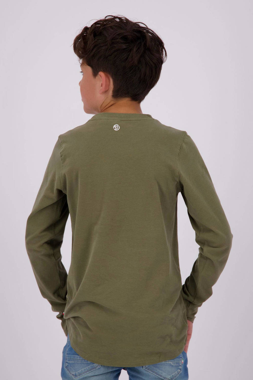 Vingino longsleeve met logo army groen