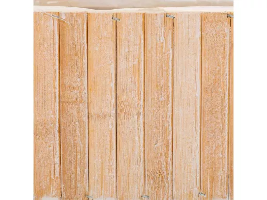 Panier rectangulaire en bois marron 45.5x14.5x11h