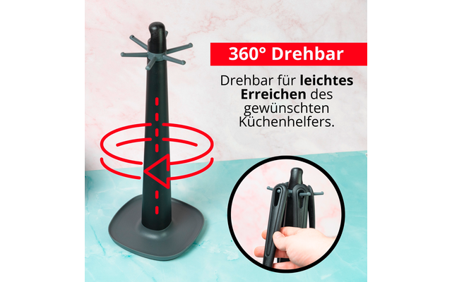 Westmark Gentle Drehständer mit Küchenhelfern 7 teilig