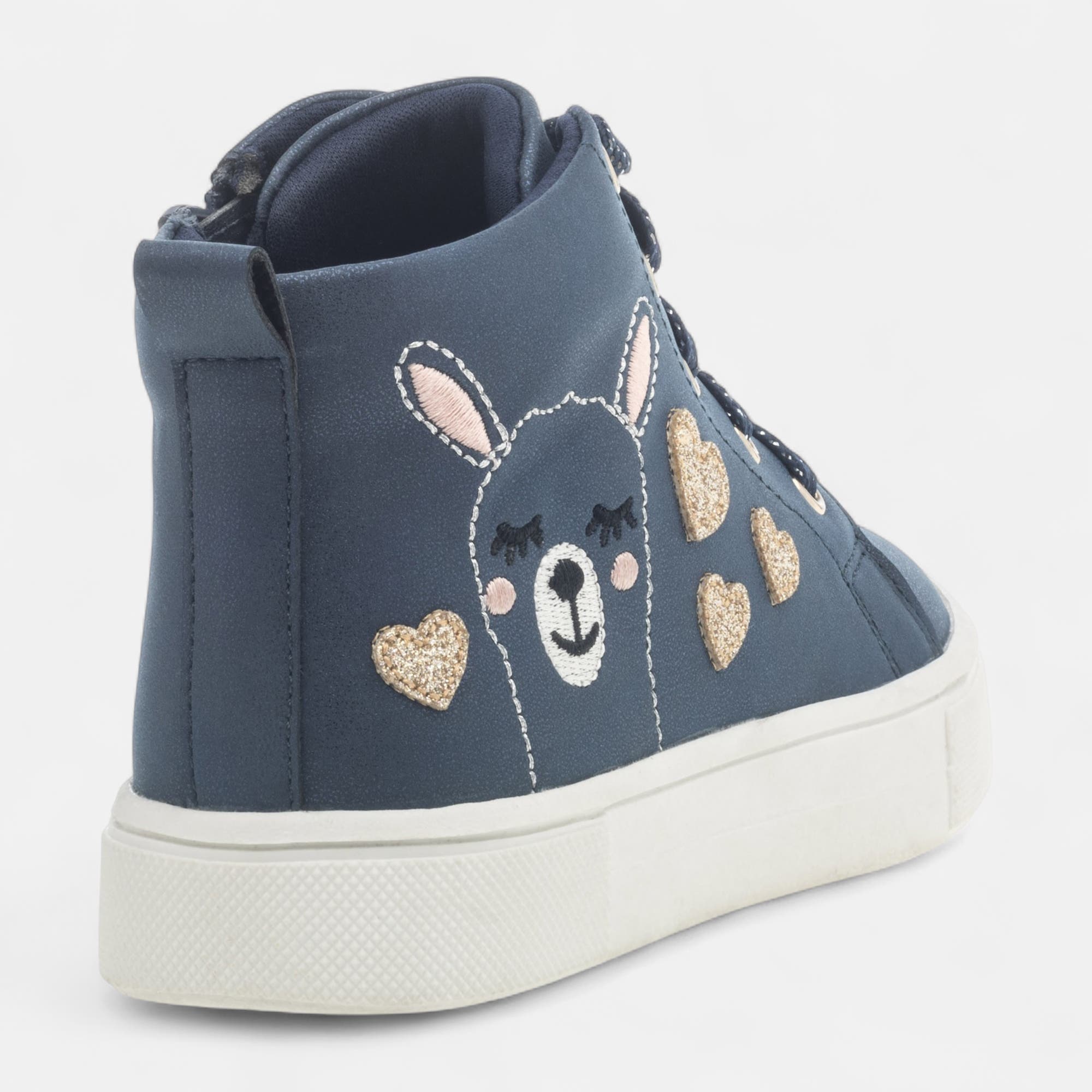 Baskets hautes Fille bleu marine