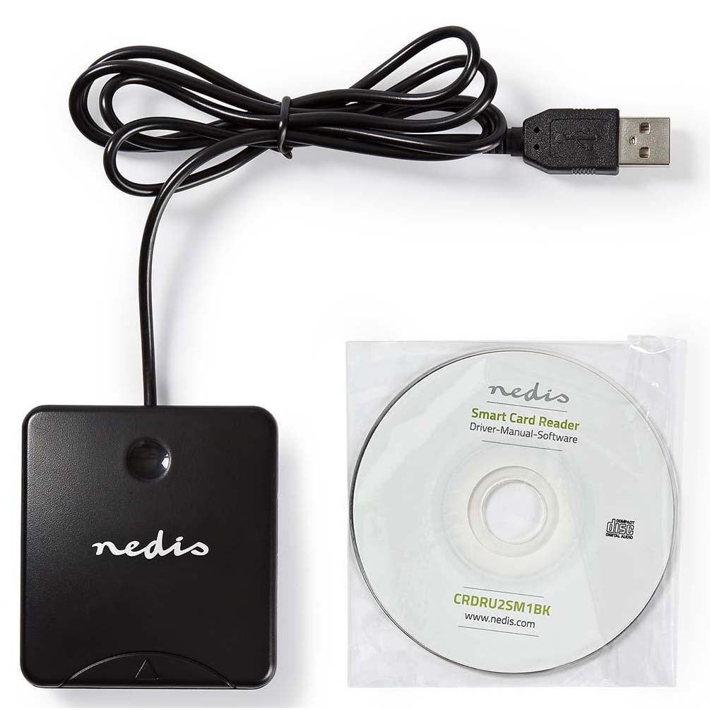 Nedis CRDRU2SM1BK Smartcard kaartlezer USB
