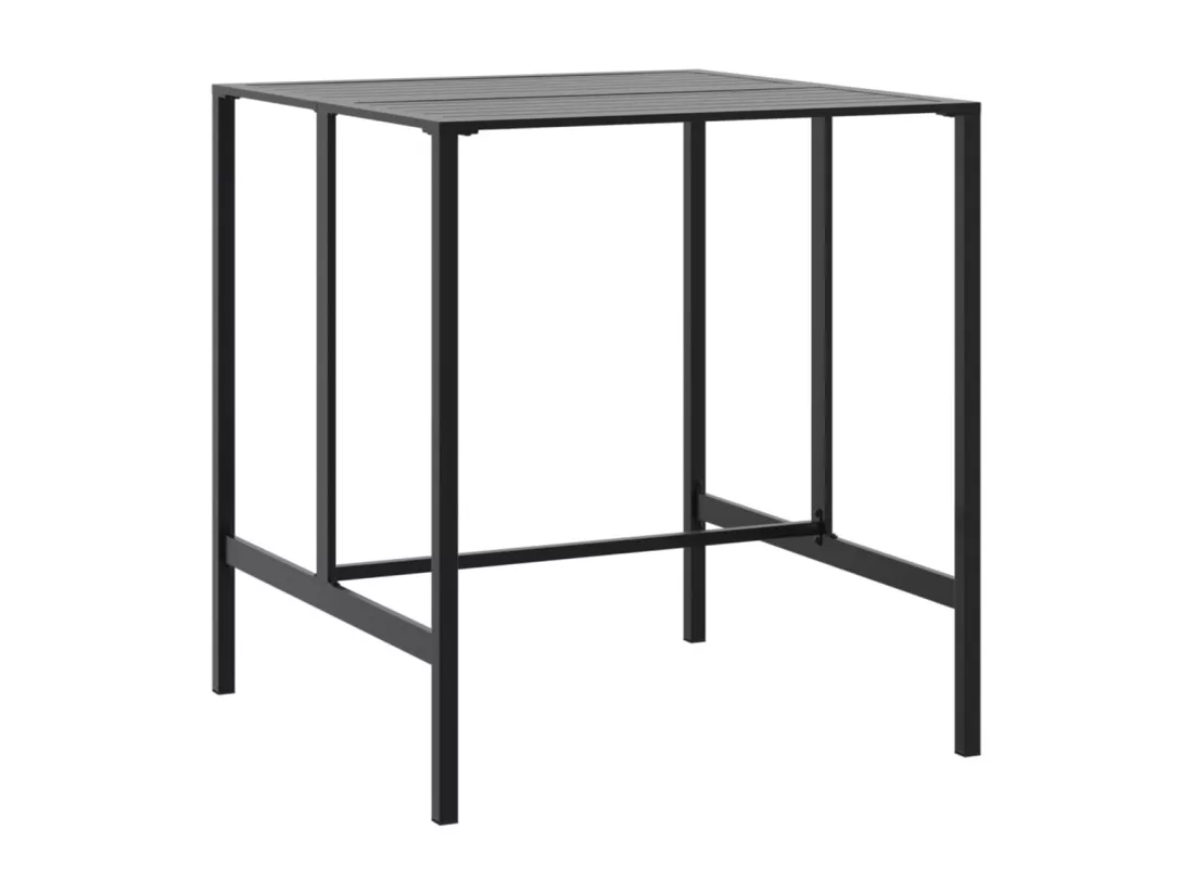 Prolenta Premium - Table de bar noir 100x100x110 cm acier enduit de poudre
