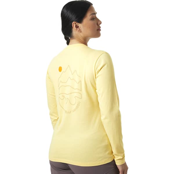 T-shirt HELLY HANSEN W F2F ORGANIC COTTON LS TEE YELLOW CREAM