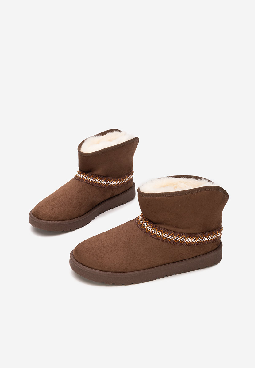 Bottines doublées femme brunes Aliona