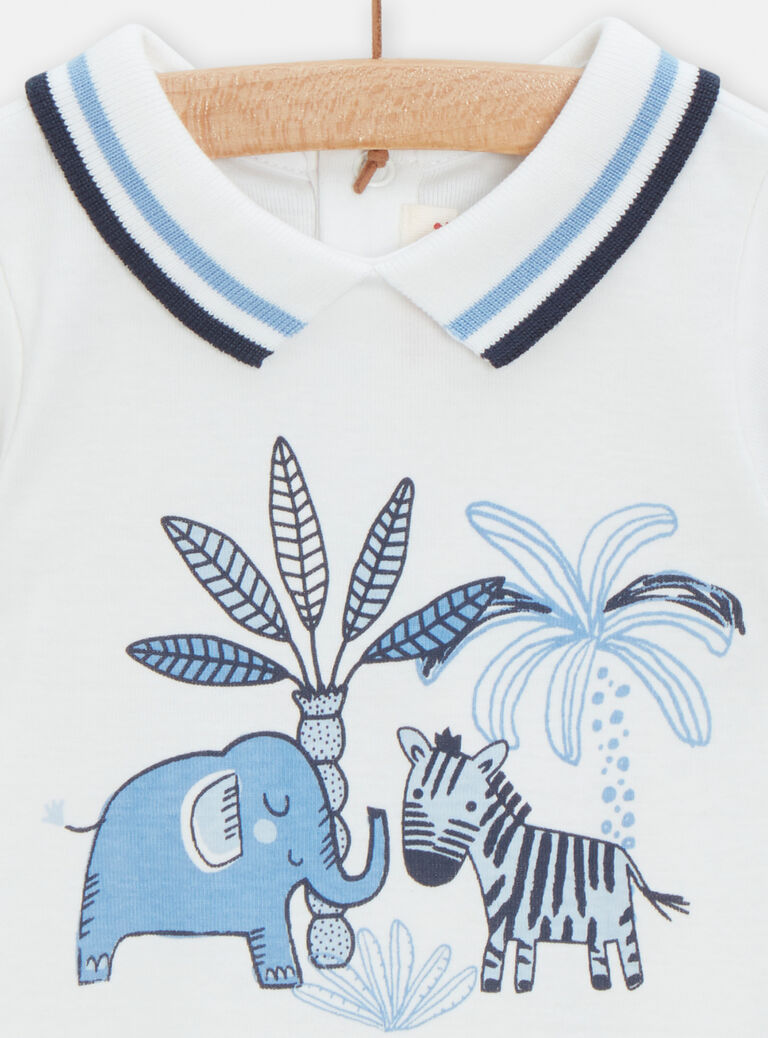 Body blanc à motif animalier