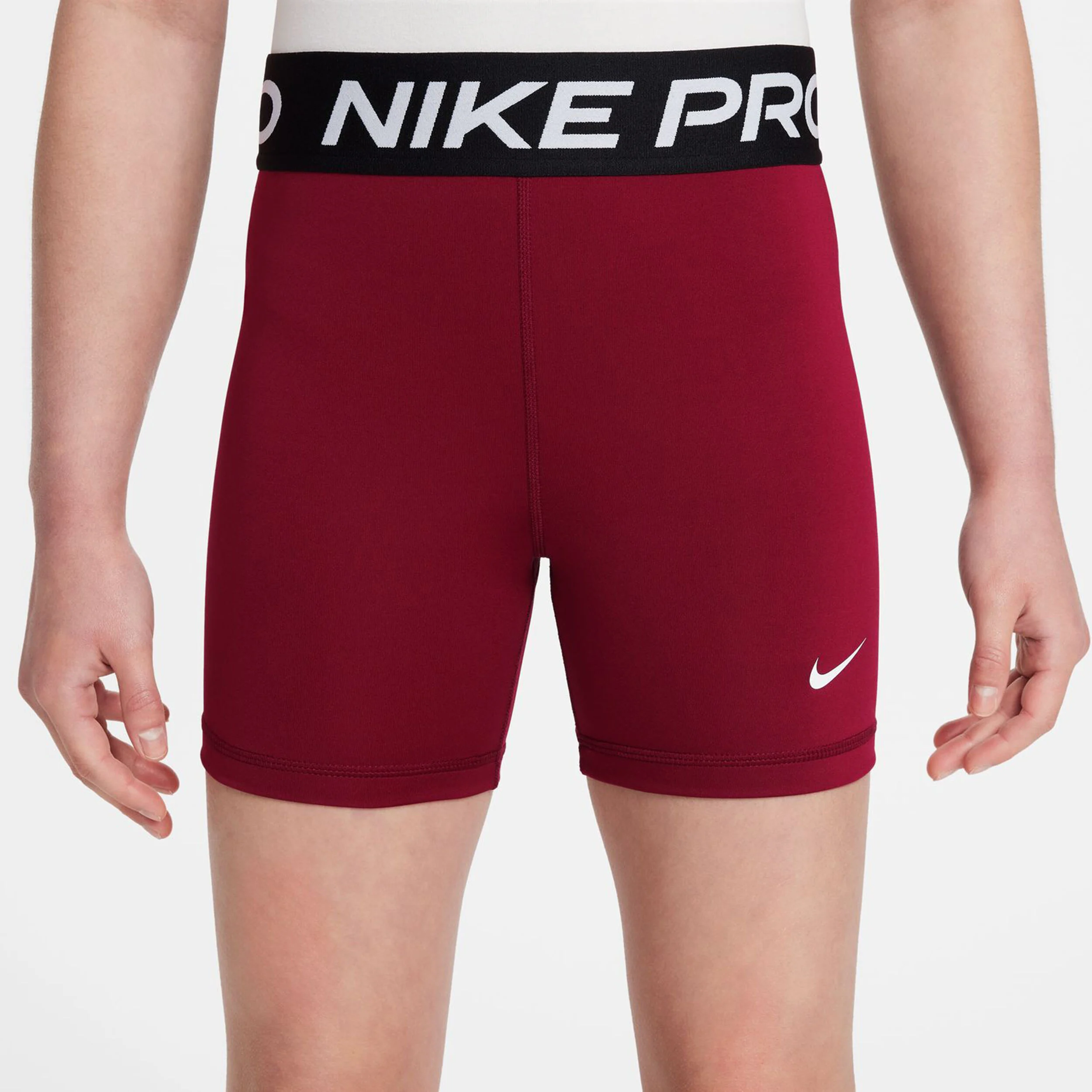 Nike Pro Dri-Fit 3in Shorts Filles - Rouge , Noir