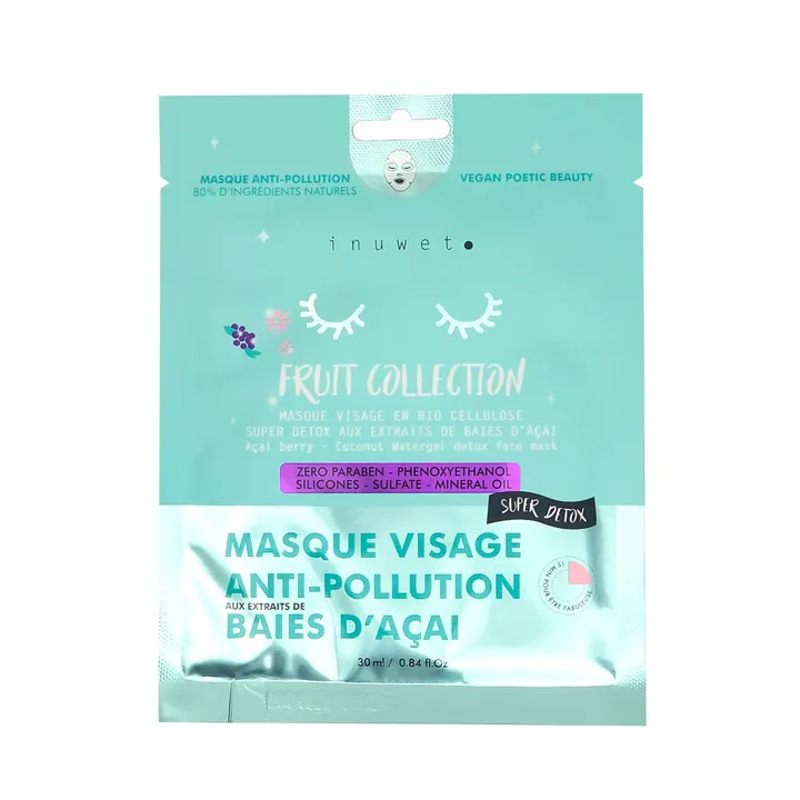 Inuwet Masque visage détox Baies d'acai