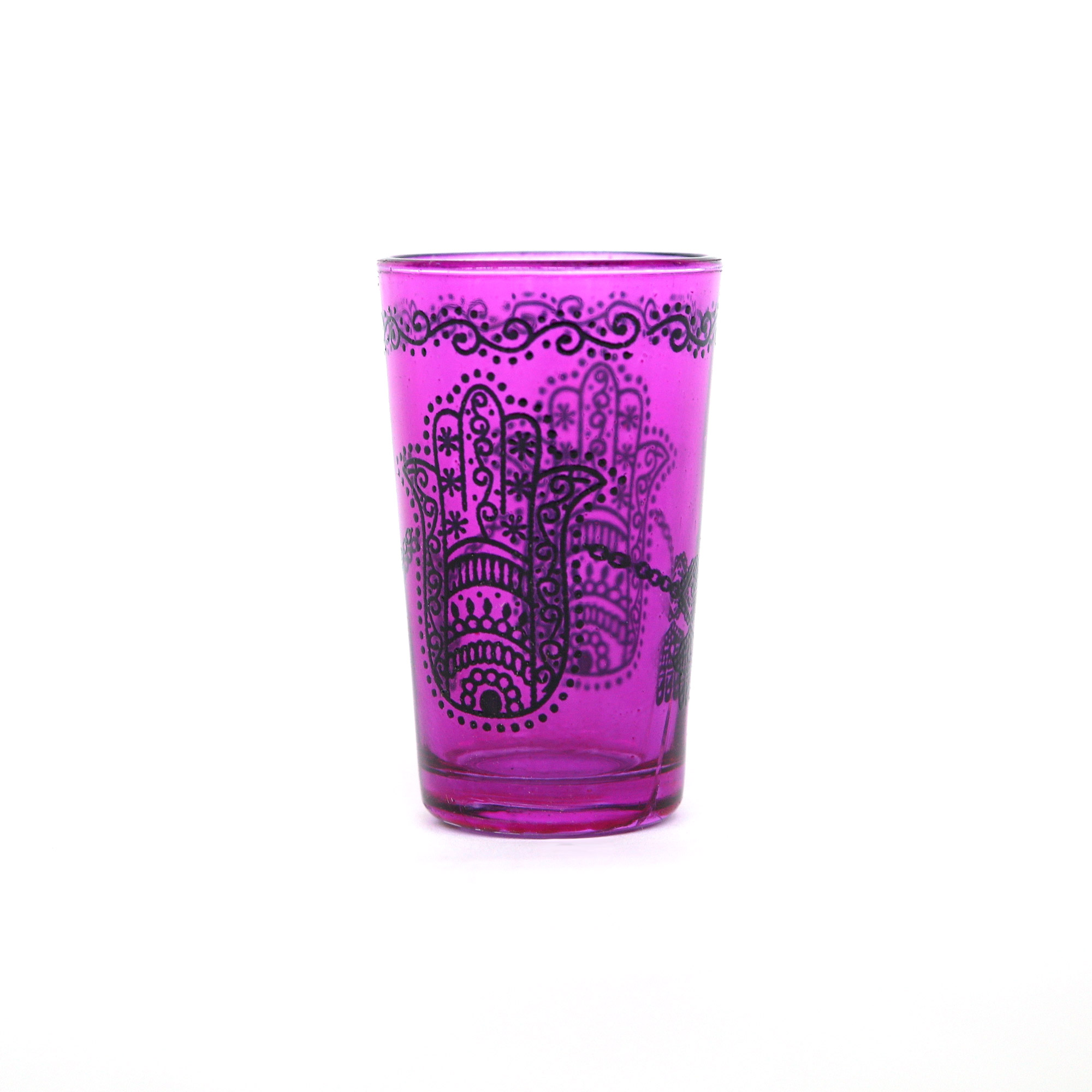 Teeglas 'Fatima', magenta, Ø 5 cm, H 9 cm zu 4,80