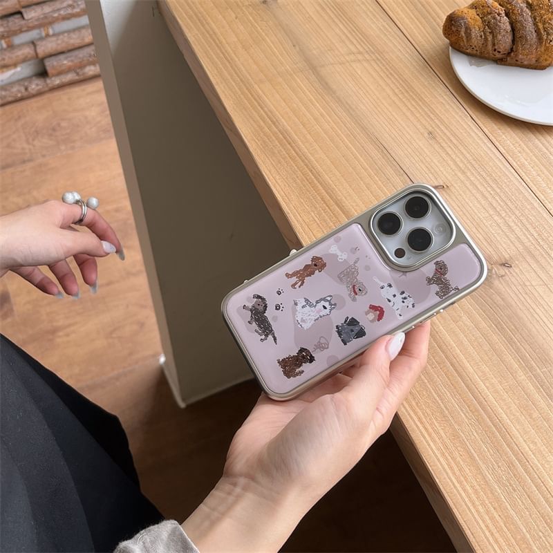 Fonekase - Hondenhoesje - Apple iPhone 16 Pro Max / 16 Pro / 16 Plus / 16 / 15 Pro Max / 15 Pro / 15 Plus / 15 / 14 Pro Max / 14 Pro / 14 Plus / 14 / SE / 13 Pro Max / 13 Pro / 13