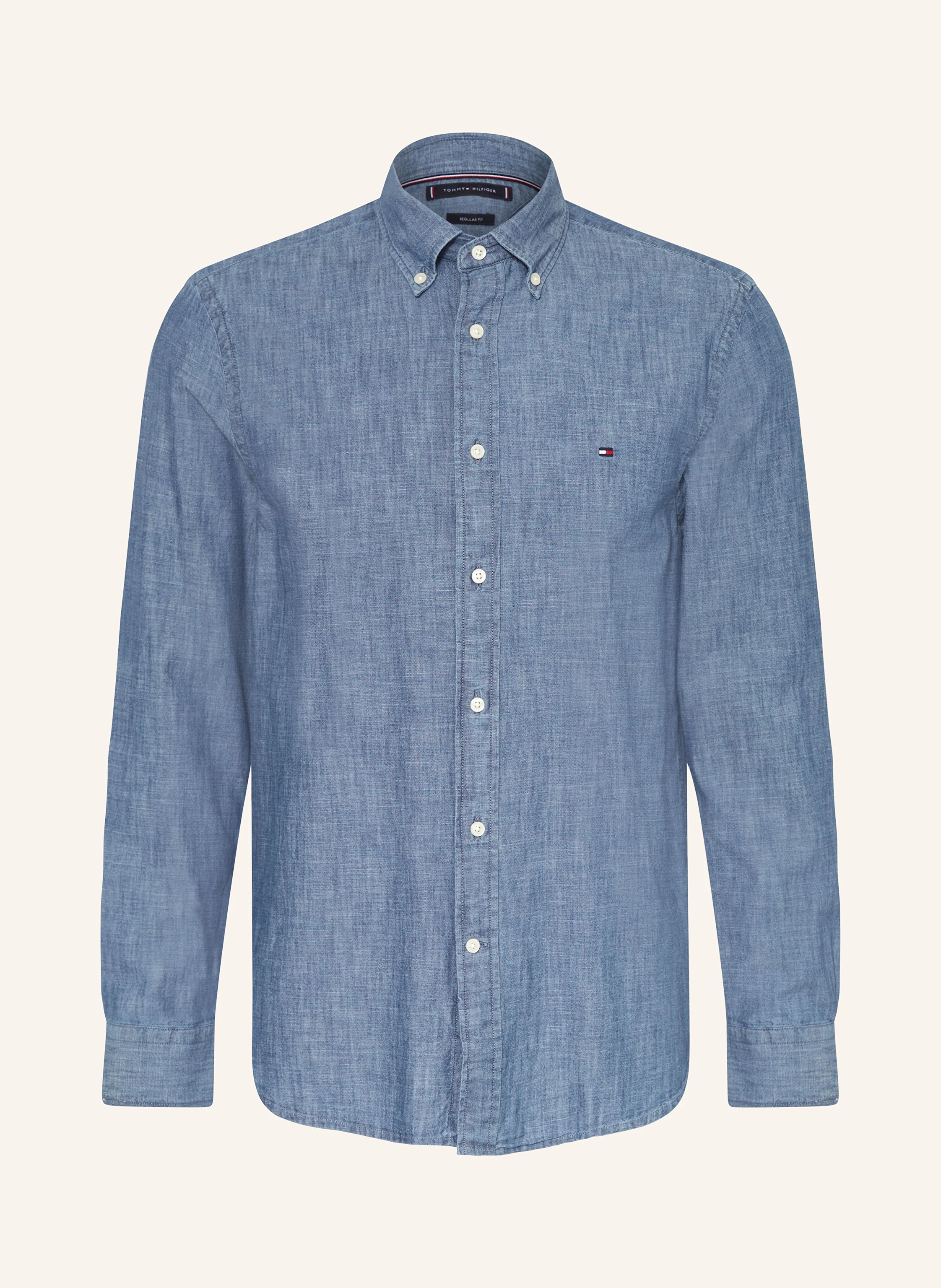 TOMMY HILFIGER Hemd Regular Fit in Jeansoptik