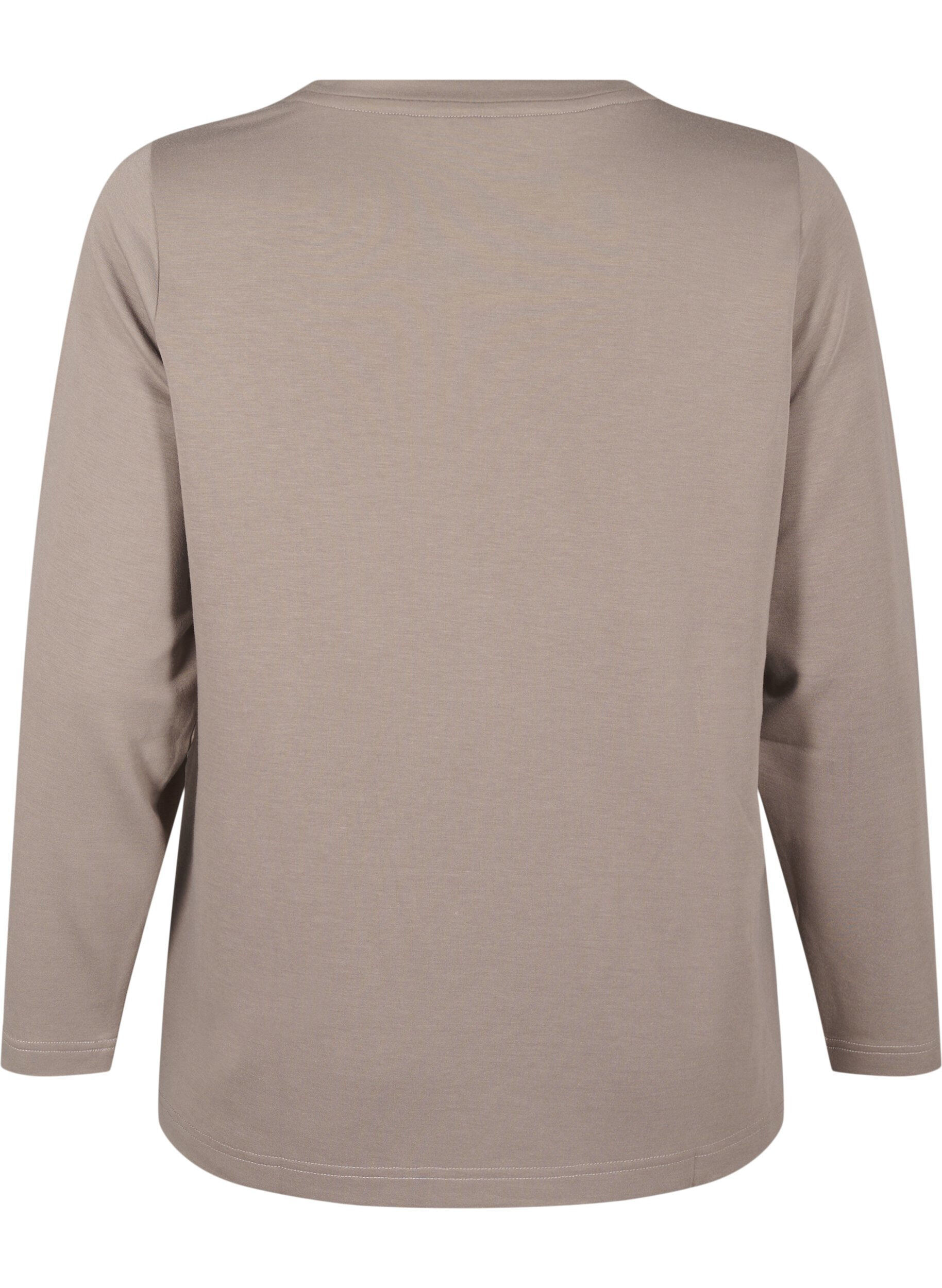 Bluse i modalmix med rund hals