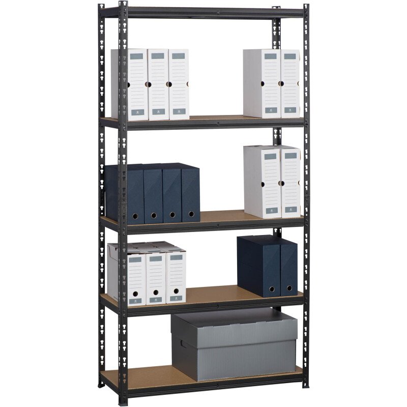Rayonnages de bureau Concepto - Tablettes agglomérées sans rebords