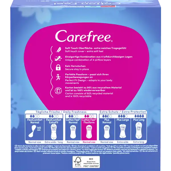 Slipeinlagen Cotton Feel Flexiform Frischeduft