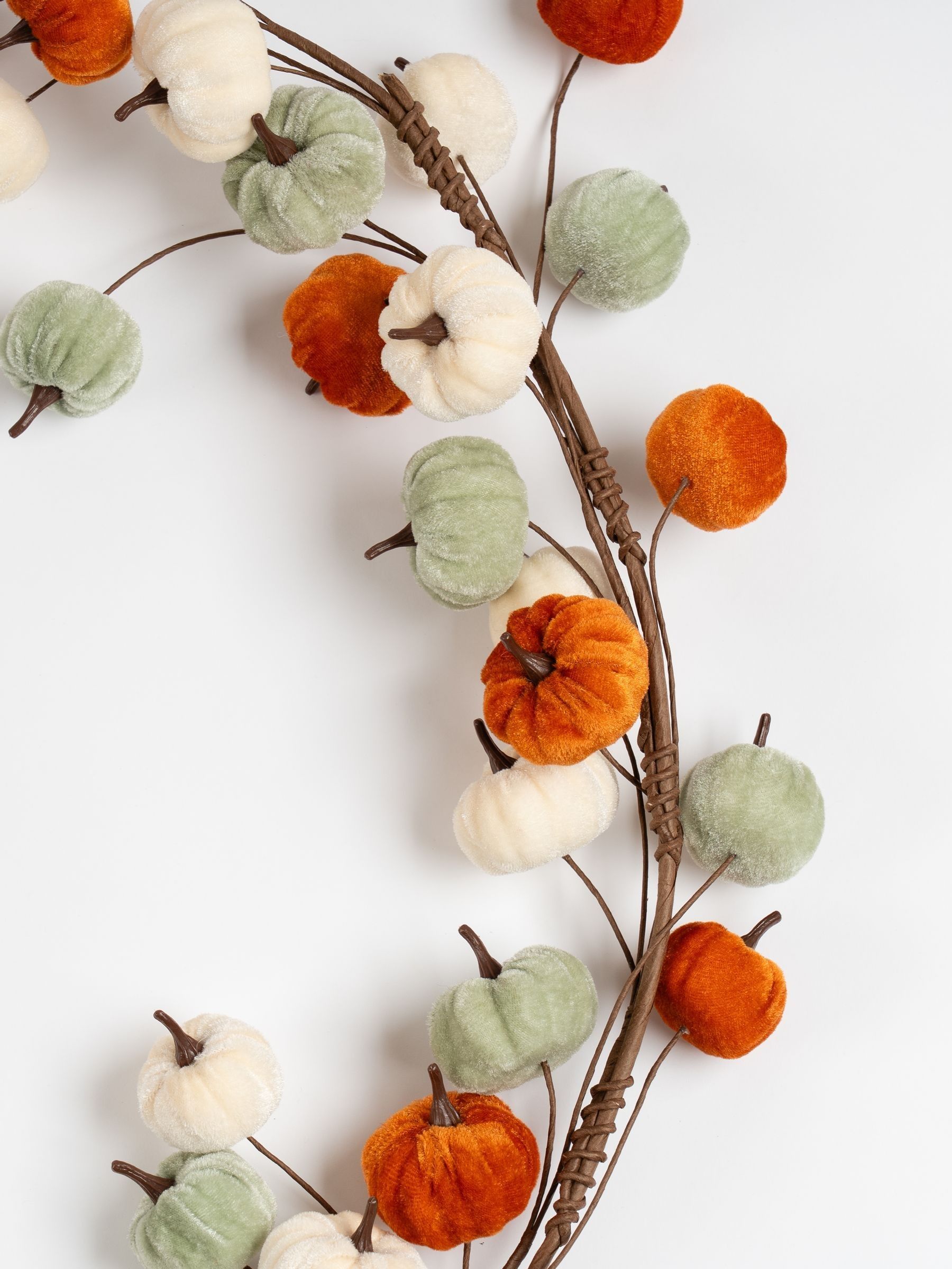 Scottish Everlastings Ltd Velvet Pumpkin Garland