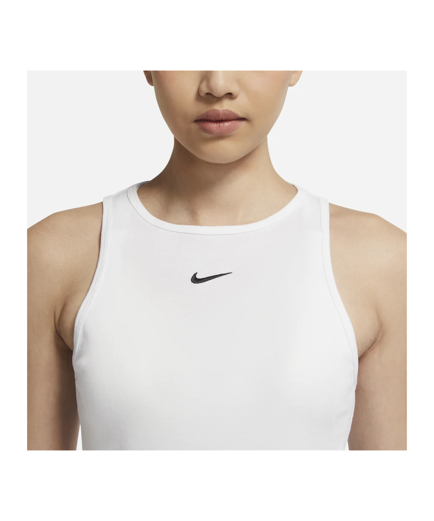 Nike Essential Tanktop Damen Weiss Schwarz F100