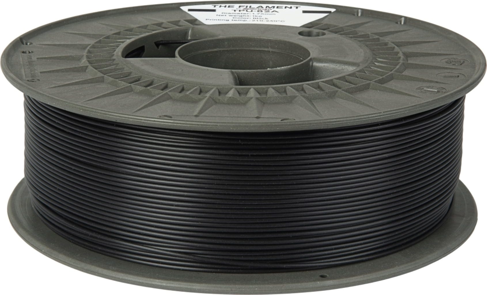 The Filament  TPU-82A Black, 1,75 mm / 1000 g    Belastbares TPU mit Shore Härte 82A in Black