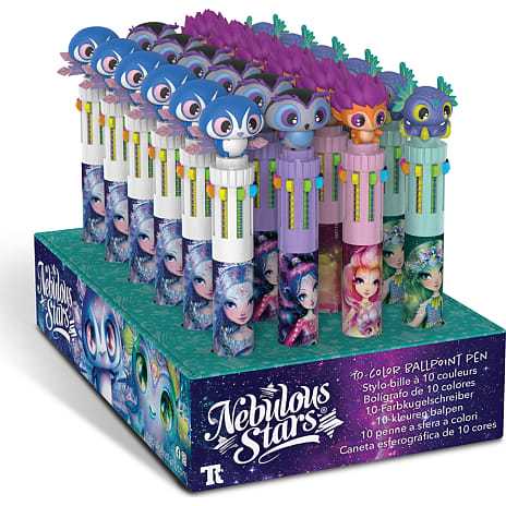 Nebulous star kuglepen 10 farver i 1 – flere varianter – assorteret