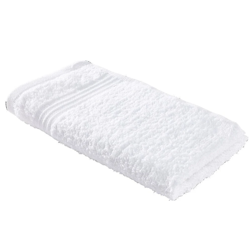 Serviette invité 30x50cm coton blanc craie